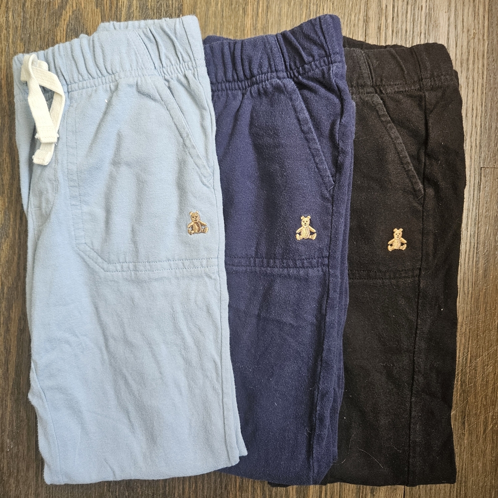 Kids' Cozy Cotton Pants - Blue, Navy, and Black